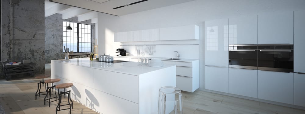 The modern kitchen. 3d rendering
